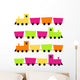 Colorful Trains Wall Decal