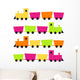 Colorful Trains Wall Decal
