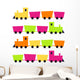 Colorful Trains Wall Decal