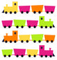 Colorful Trains Wall Decal