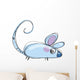 Cartoon baby vector mouse in a naif childish drawing style Wall Decal