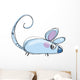 Cartoon baby vector mouse in a naif childish drawing style Wall Decal