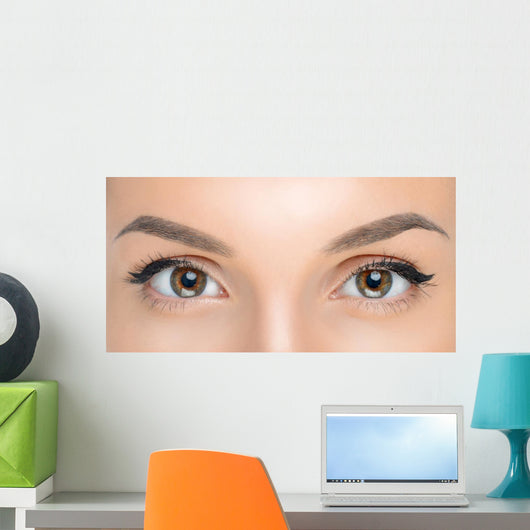 brown eyes Wall Mural
