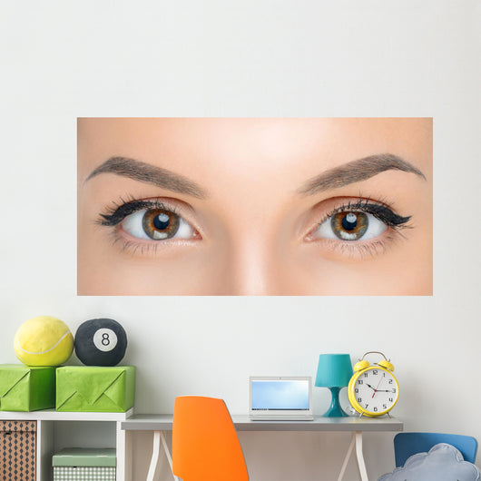 brown eyes Wall Mural