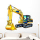 Excavator Illustration Color Isolated Art Work 