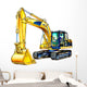 Excavator Illustration Color Isolated Art Work 