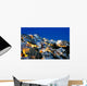 The village of Oia at dusk, on the island of Santorini, Greece Wall Mural