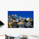 The village of Oia at dusk, on the island of Santorini, Greece Wall Mural