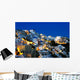 The village of Oia at dusk, on the island of Santorini, Greece Wall Mural