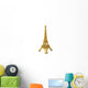 3d Golden Eiffel Tower Metallic 