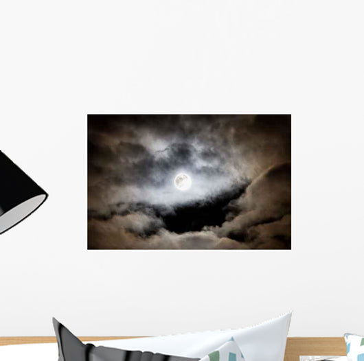 Bright Full Moon and Wall Decal