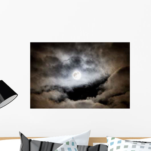 Bright Full Moon and Wall Decal
