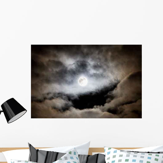 Bright Full Moon and Wall Decal
