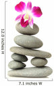 Orchid on Stacked Stones Wall Decal