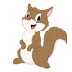 Cartoon Squirrel Wall Decal
