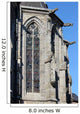 Gargoyles and stained-glass windows of the Cathedral of St. Waudru Mons 