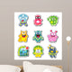 cartoon monsters set Wall Decal