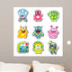 cartoon monsters set Wall Decal