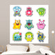 cartoon monsters set Wall Decal