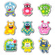 cartoon monsters set Wall Decal