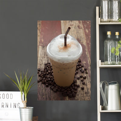 Iced Blended Frappucino shown on a wall