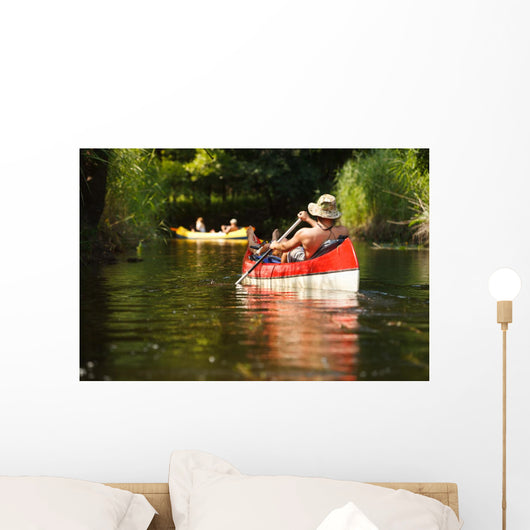 People Boating River Wall Decal