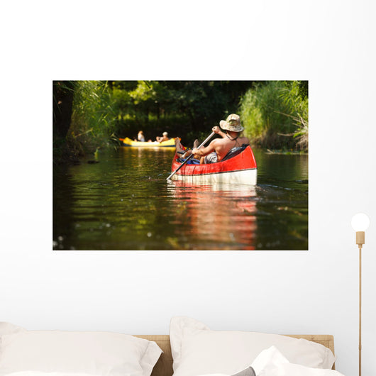 People Boating River Wall Decal