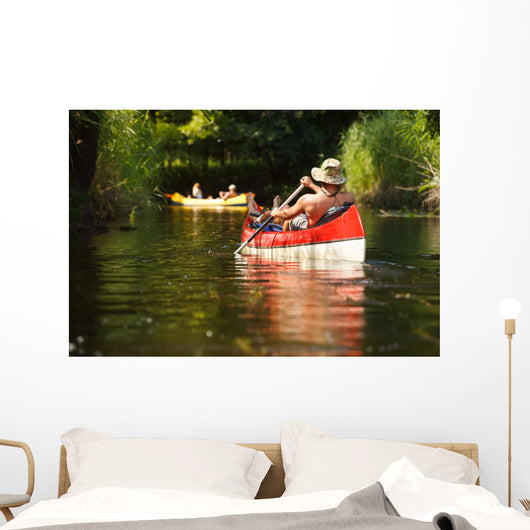 People Boating River Wall Decal