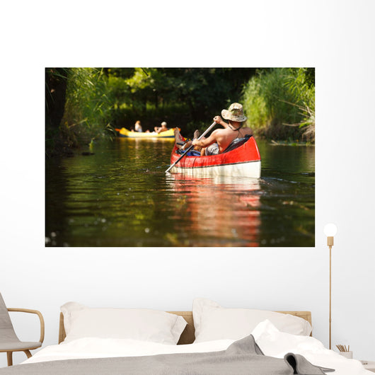 People Boating River Wall Decal
