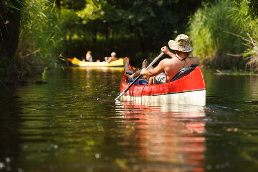 People Boating River Wall Decal