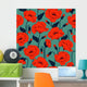 Poppy Seamless Pattern Wall Decal