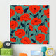 Poppy Seamless Pattern Wall Decal