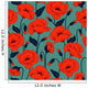 Poppy Seamless Pattern Wall Decal