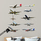 Plane collection isolated on a white background. High resolution 