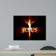 Jesus Crucifixion Visualized With Light Rays Wall Mural