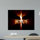 Jesus Crucifixion Visualized With Light Rays Wall Mural