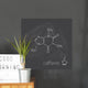 Caffeine molecule and cup of coffee chalked on blackboard 