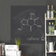 Caffeine molecule and cup of coffee chalked on blackboard 