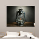 Kerosene lamp on dark grey background 