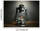 Kerosene lamp on dark grey background 