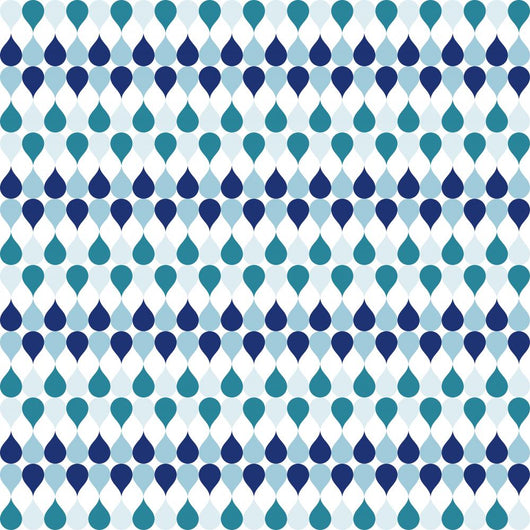 Seamless Geometric Pattern with Wall Decal