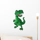Green cartoon dinosaur Wall Decal