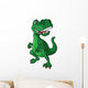Green cartoon dinosaur Wall Decal