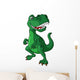 Green cartoon dinosaur Wall Decal