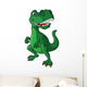 Green cartoon dinosaur Wall Decal