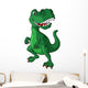Green cartoon dinosaur Wall Decal
