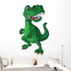 Green cartoon dinosaur Wall Decal