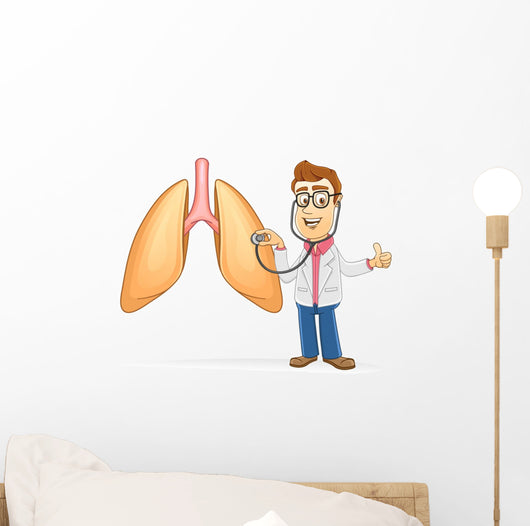 Doctor check lung using a stethoscope 