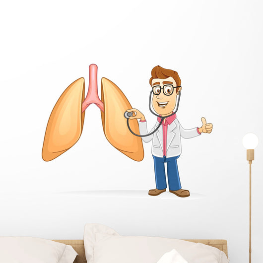 Doctor check lung using a stethoscope 