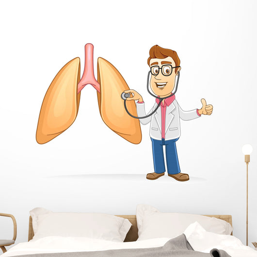 Doctor check lung using a stethoscope 